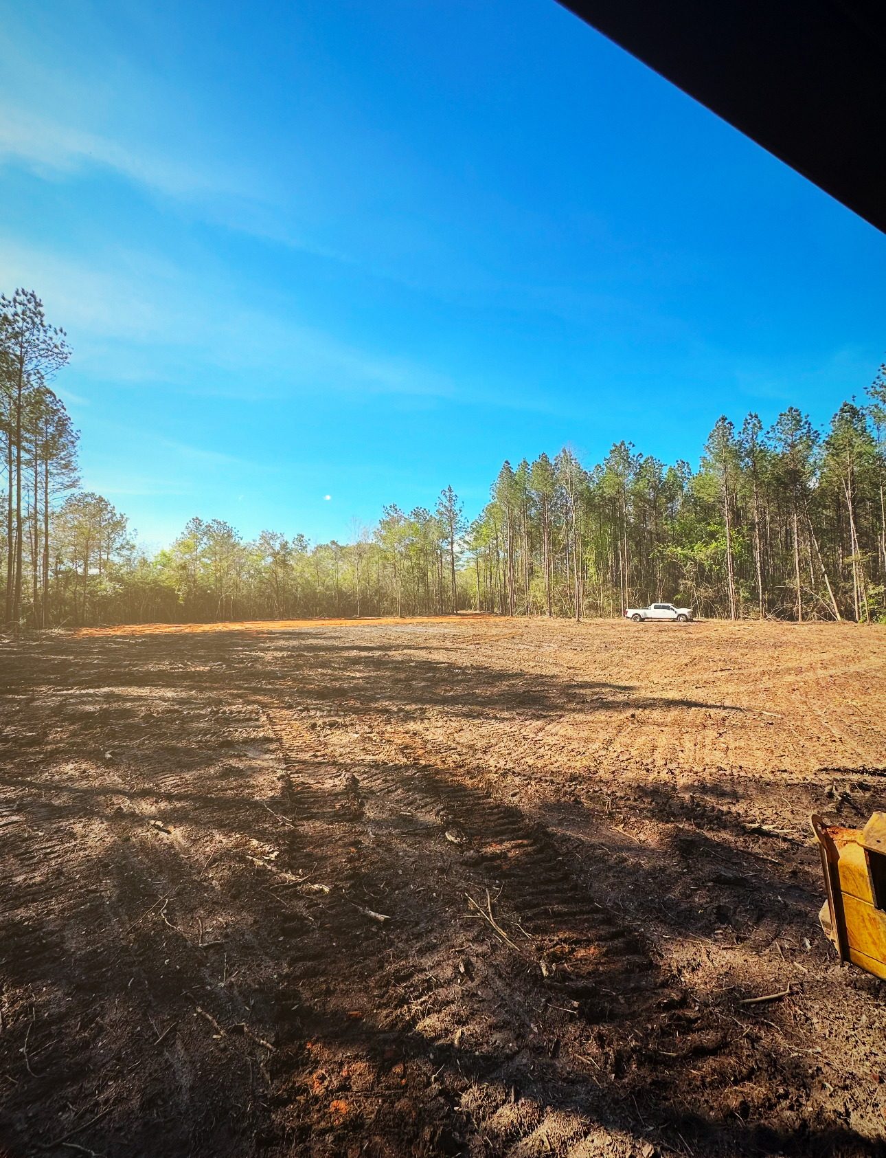 Graded dirt pad ready for construction